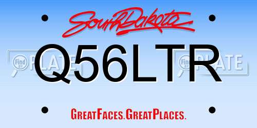Q56LTR South Dakota License Plate