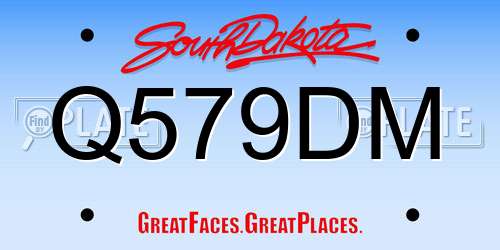 Q579DM South Dakota License Plate