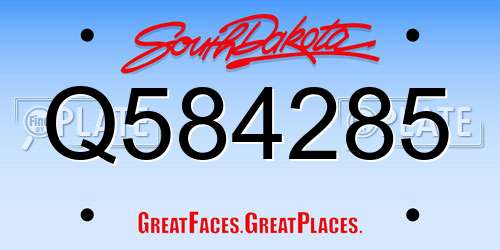 Q584285 South Dakota License Plate