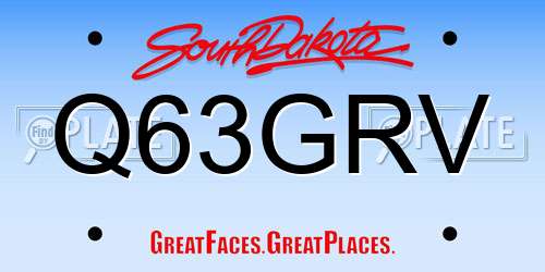 Q63GRV South Dakota License Plate