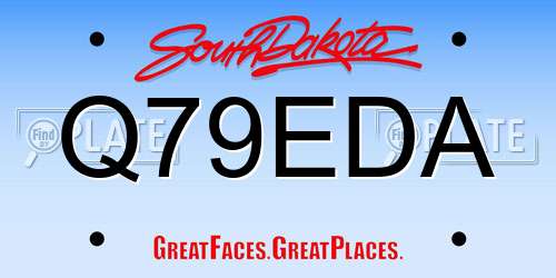Q79EDA South Dakota License Plate