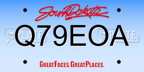 Q79EOA South Dakota License Plate