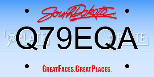 Q79EQA South Dakota License Plate