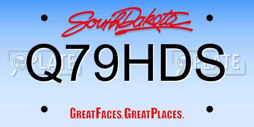 Q79HDS South Dakota License Plate