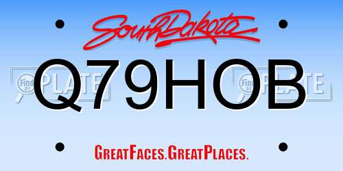 Q79HOB South Dakota License Plate