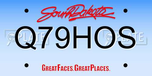 Q79HOS South Dakota License Plate
