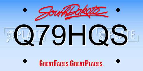 Q79HQS South Dakota License Plate
