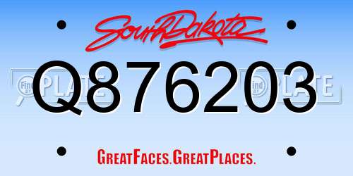 Q876203 South Dakota License Plate