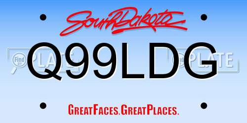 Q99LDG South Dakota License Plate