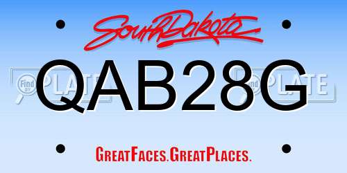 QAB28G South Dakota License Plate