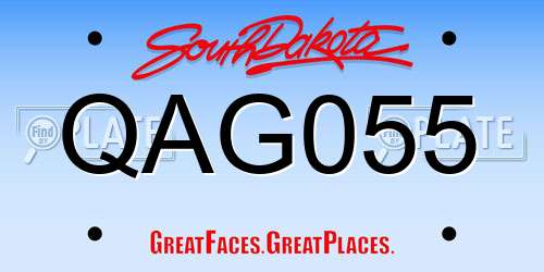QAG055 South Dakota License Plate