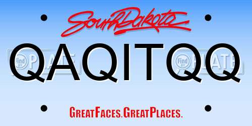 QAQITQQ South Dakota License Plate