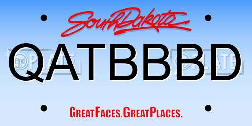 QATBBBD South Dakota License Plate