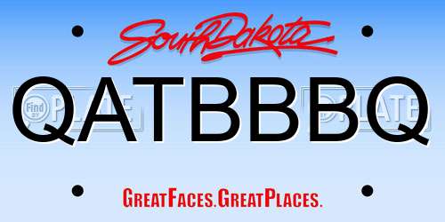 QATBBBQ South Dakota License Plate