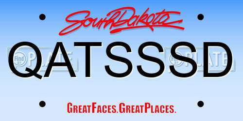 QATSSSD South Dakota License Plate