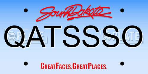 QATSSSO South Dakota License Plate