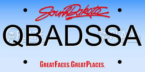 QBADSSA South Dakota License Plate
