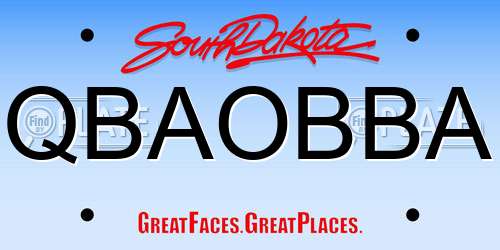 QBAOBBA South Dakota License Plate