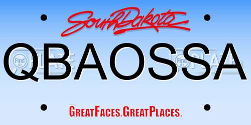 QBAOSSA South Dakota License Plate