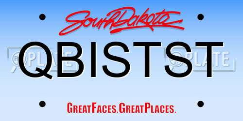 QBISTST South Dakota License Plate