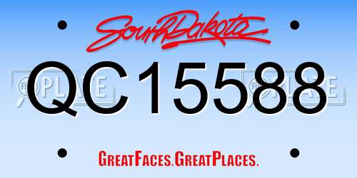 QC15588 South Dakota License Plate