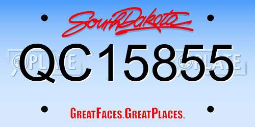 QC15855 South Dakota License Plate