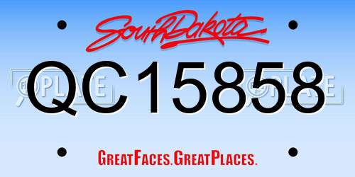 QC15858 South Dakota License Plate