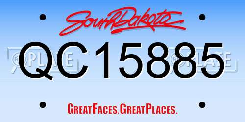 QC15885 South Dakota License Plate