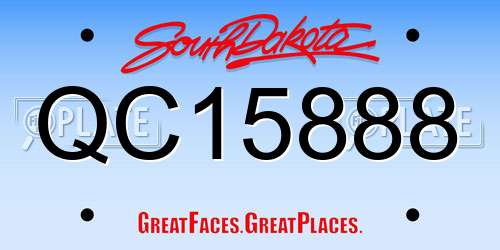 QC15888 South Dakota License Plate