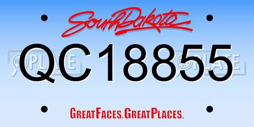QC18855 South Dakota License Plate
