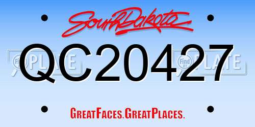QC20427 South Dakota License Plate
