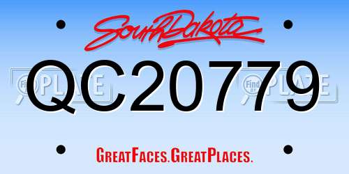 QC20779 South Dakota License Plate