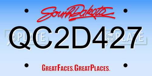 QC2D427 South Dakota License Plate