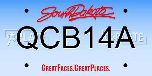 QCB14A South Dakota License Plate