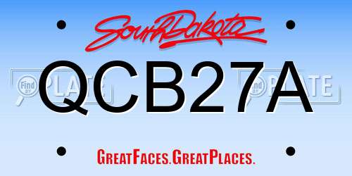 QCB27A South Dakota License Plate