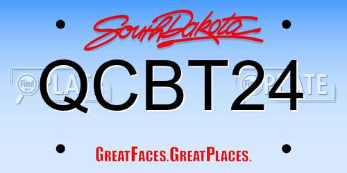 QCBT24 South Dakota License Plate