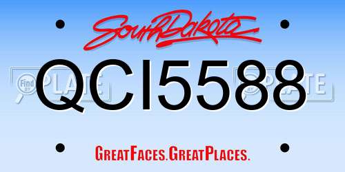 QCI5588 South Dakota License Plate