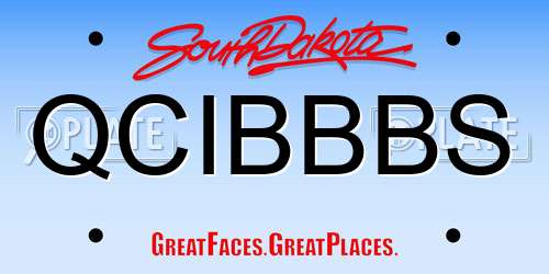 QCIBBBS South Dakota License Plate