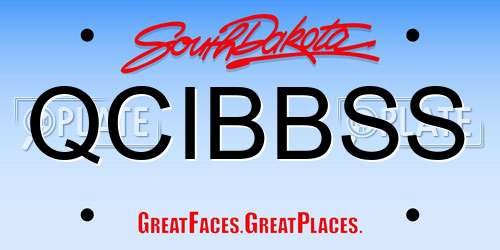 QCIBBSS South Dakota License Plate