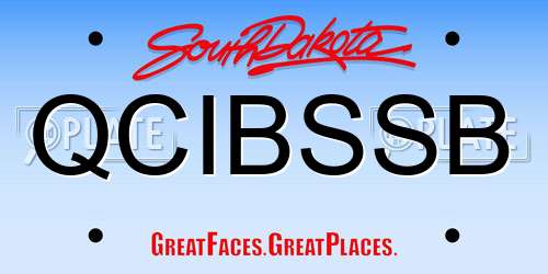 QCIBSSB South Dakota License Plate