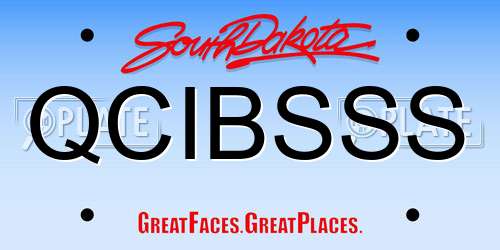QCIBSSS South Dakota License Plate