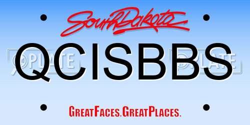 QCISBBS South Dakota License Plate