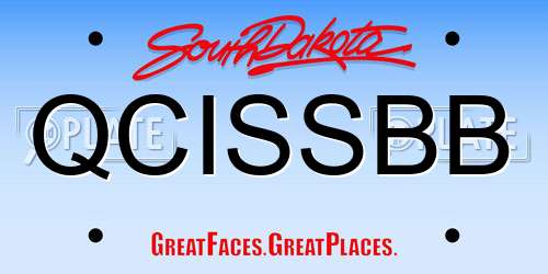 QCISSBB South Dakota License Plate