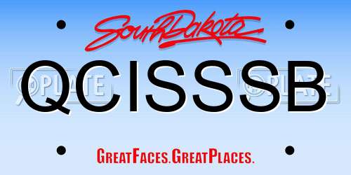 QCISSSB South Dakota License Plate