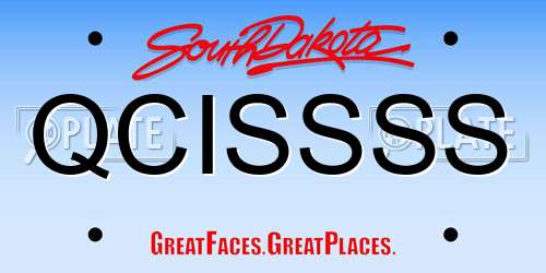 QCISSSS South Dakota License Plate