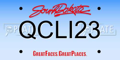 QCLI23 South Dakota License Plate