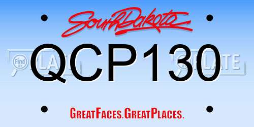 QCP130 South Dakota License Plate