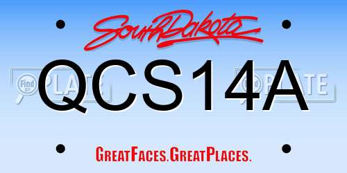 QCS14A South Dakota License Plate
