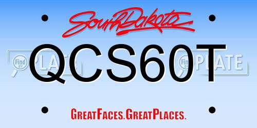 QCS60T South Dakota License Plate