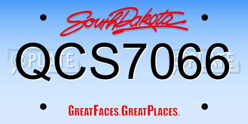 QCS7066 South Dakota License Plate